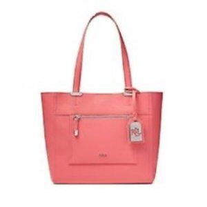 Ralph Lauren Paley Lorraine Coral Tote